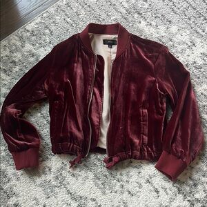 J. Crew Women's Burgundy Velvet Jacket